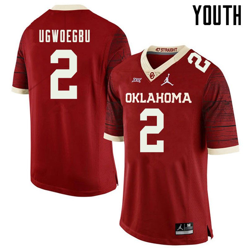 Jordan Brand Youth #2 David Ugwoegbu Oklahoma Sooners College Football Jerseys Sale-Retro